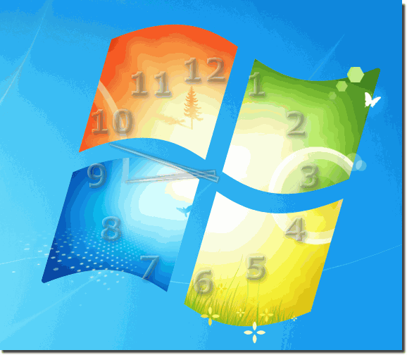 Eine Uhr aus Glas am Windows Desktop! 
