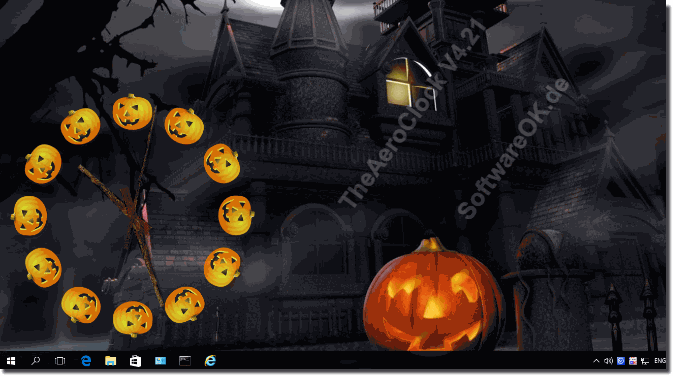 Windows Desktop Uhr für Halloween!