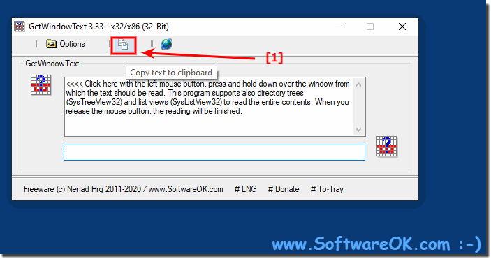 GetWindowText Kopieren Sie Text in die Zwischenablage