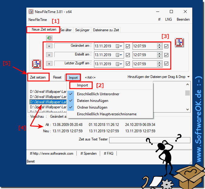 Ein Kurzes, wie verwende ich den neuen Datei-Zeit Stempel Setzer!