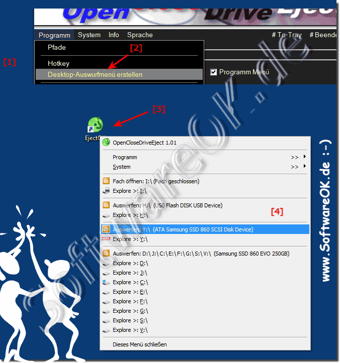 CD aus dem Laufwerk auswerfen, Problemlsung Desktopverknpfung!