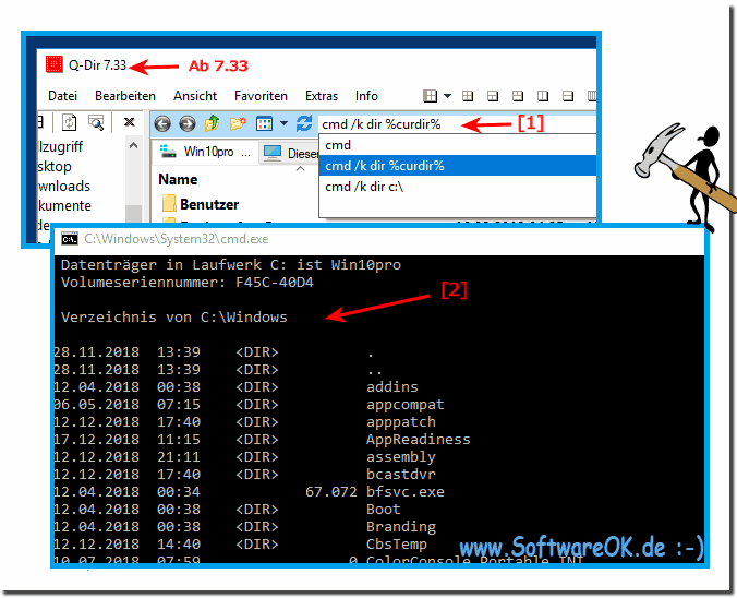 Ausfhren von Befehlen aus den Explorer-Adressleisten in Q-Dir!