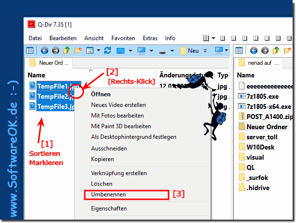 Einfaches mehrfach umbenennen wie im MS-Datei-Explorer!