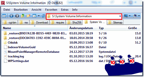 System Volume Information im Explorer von Q-Dir Anzeigen!