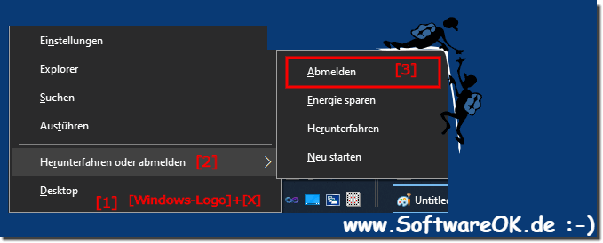 Abmelde Tastenkrzel  Windows-X!