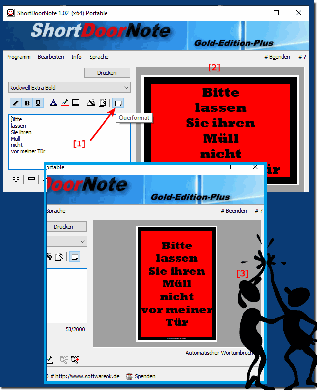 Schnelle Querformat, Hochformat oder Lngsformat Umstellung!