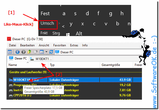 Neue Explorer Tab im Quad-Explorer Klick + Umschalt-Taste!