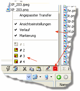 Ordnerpfad und Ansichteinstellungen bertragen