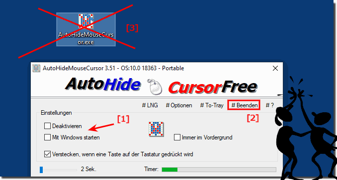 Das Automatische ausblenden des Maus Cursors unter Windows!