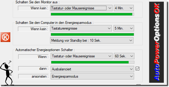 Energie Optionen Zeit gesteuert ndern! 