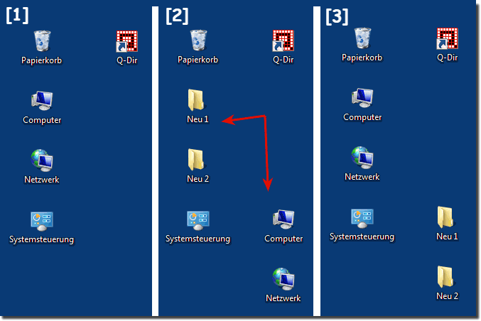 Problem Schller erstellen neue Desktop Symbole und Tauschen die Positionen!