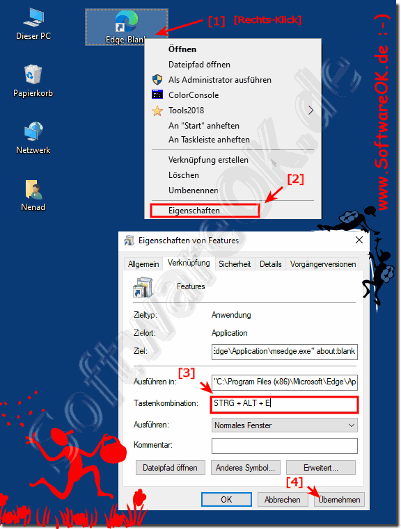 Neues Fenster Tastenkrzel mit leeren Seite!