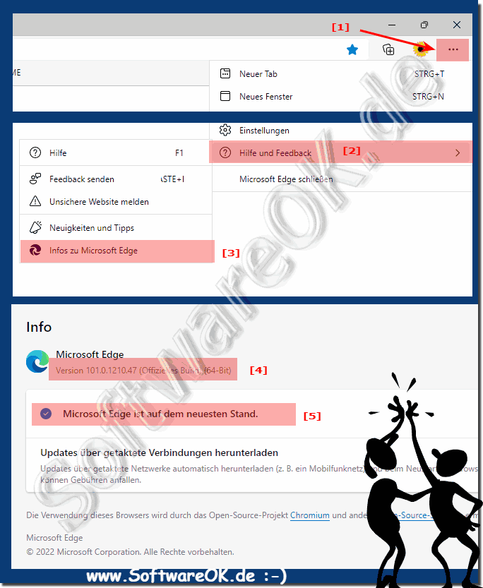 Wie aktualisieren ich den Edge-Browser und Versions-Nummer!