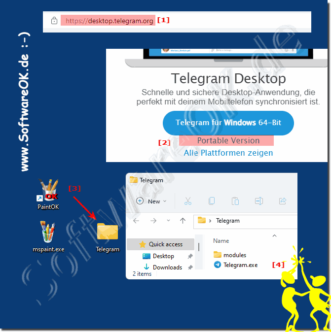 Telegram Portable Dowload und verwenden!