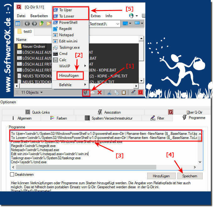 Dateien rekursiv in Klein und Gro Buchstaben umbenenne Befehl!