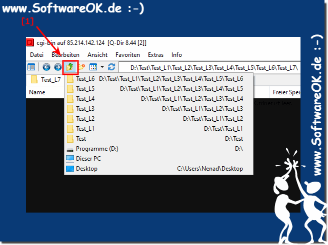 Im Datei Explorer Schneller eine ebene nach oben Navigieren!