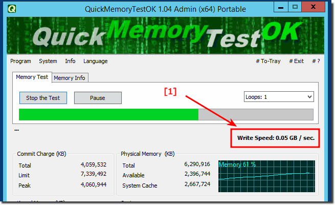 V-Ram die Qualitt des Ramms sowie der Virtual CPU testen!