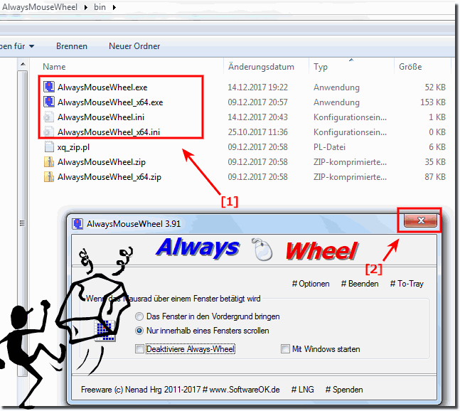 Entfernen Deinstallieren von AlwaysMouseWheel Windows!