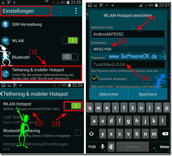 WLAN Mobilen HotspotAndroidAP Password!