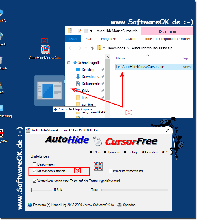 Wiederherstellung des Maus Verstecken Tool!