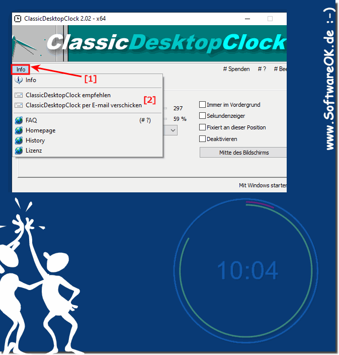 Analoge Desktop Uhr Tool einfach teilen und kostenlos weitergeben!