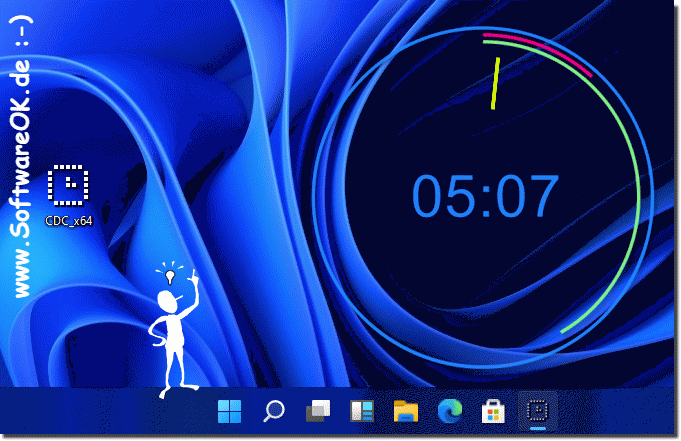 Die Schönste Analoge Desktop Uhr auf Microsofts Windows 11!