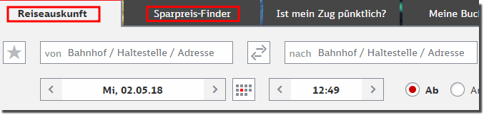 Reiseauskunft und Sparpreis-Finder Und Buchungen!