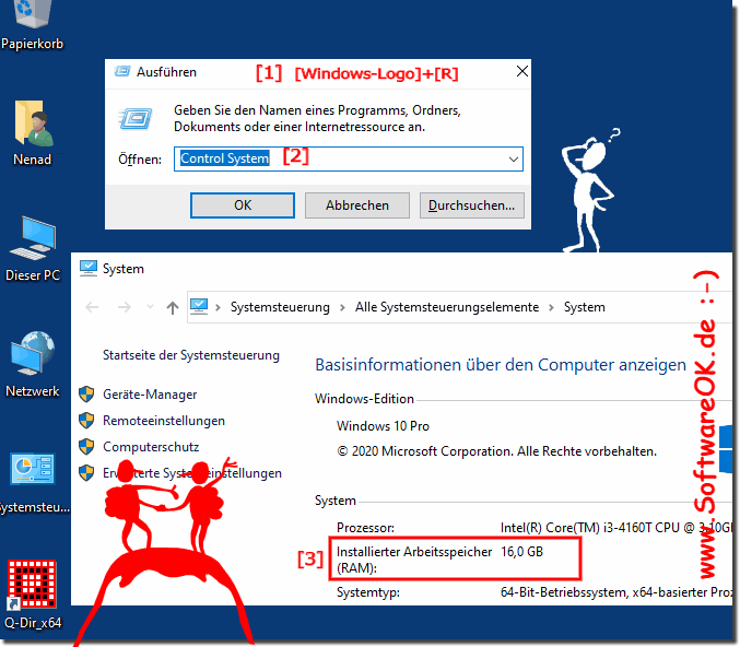 Ermitteln viel RAM auf einem Computer installiert sind!