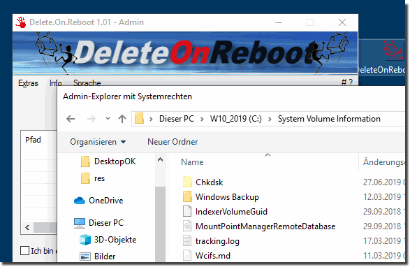 Admin-Explorer mit System-Rechten!