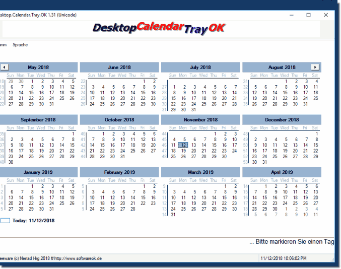 Desktop Kalander aus dem To-Tray ist wirklich OK!
