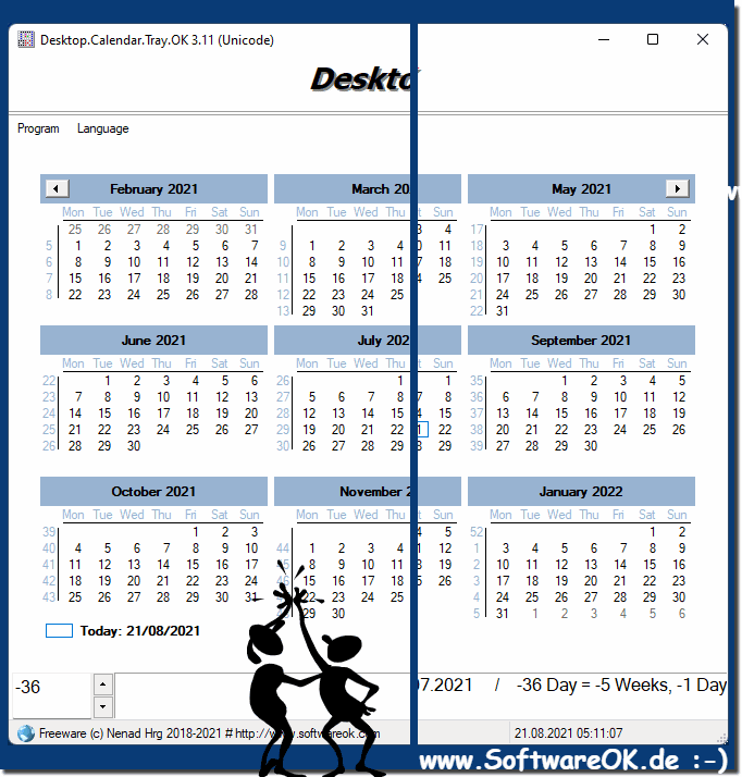 Desktop Kalender unter Windows 11 verwenden!