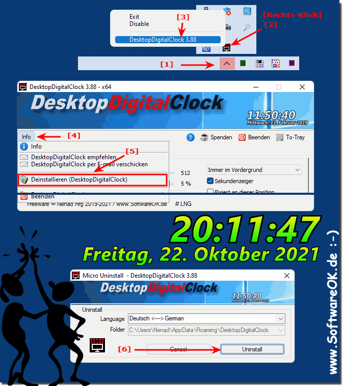 Desktop Uhr ohne Problemlos von Windows entfernen!
