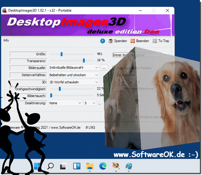 3D Desktop Bilder Tool auf Windows 11 verwenden!
