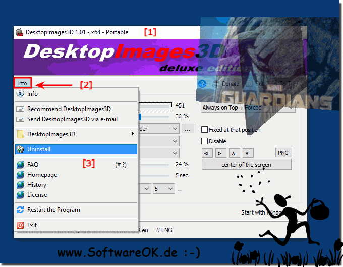 Wie entferne ich Desktop Bilder 3D von meinem Microsoft Windows OS!