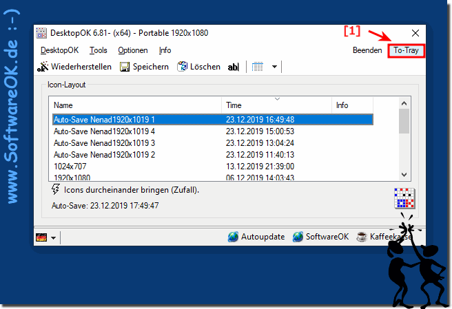 DesktopOK im Windows Tray!