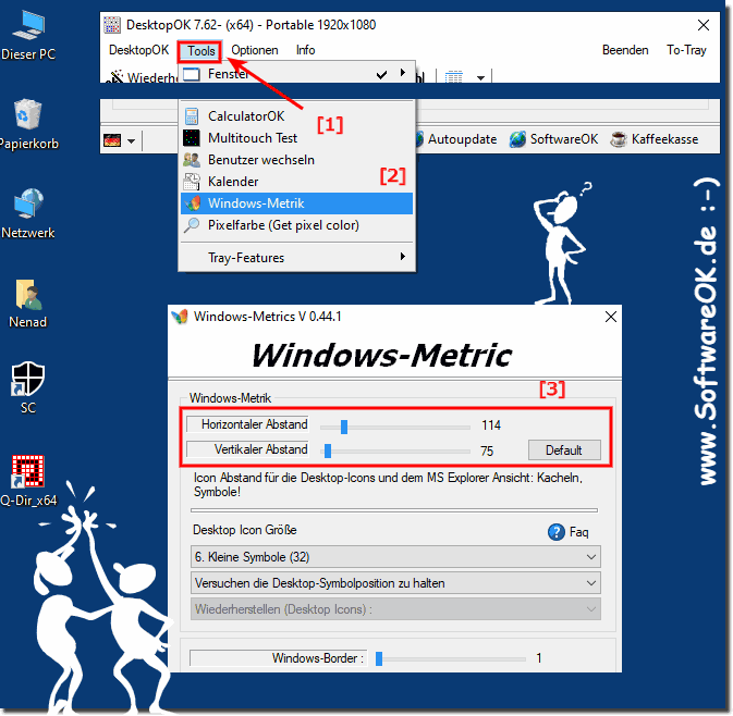 Desktop Icon Anzahl Maximieren durch Windows-Metrik!