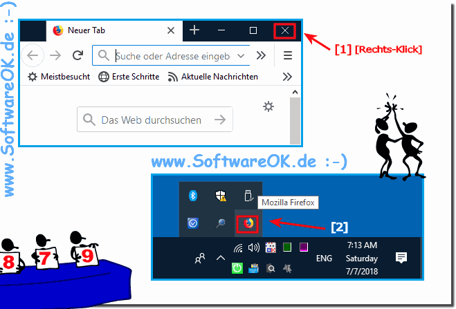 FireFox im minimierte im Infobereich und Wiederherstellen!