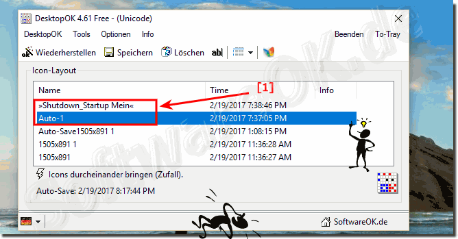 Umbenennen der Auto-Save Desktop-Symbol Position!