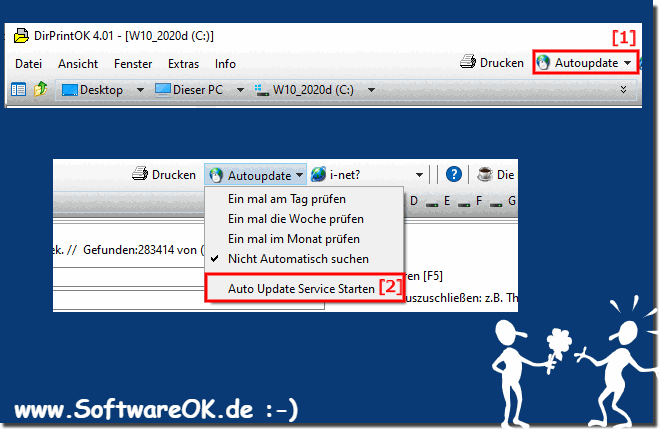 Das Automatische Aktualisieren des Verzeichnis Ausdrucks unte Windows!