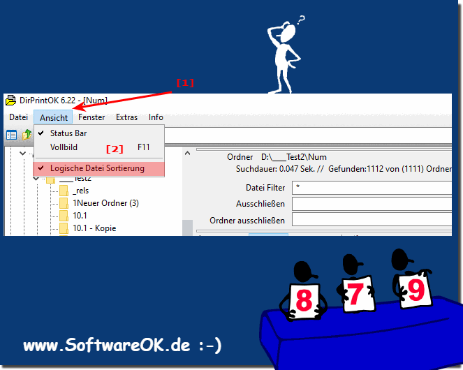 Logische Sortierung und Standard Sortierung!