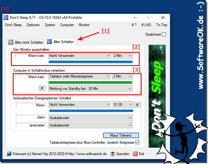 Bite Schlafen in Dont Sleep unter Windows-10!
