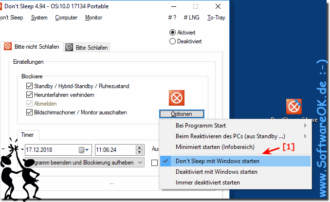 Don't Sleep nicht mit Windows Starten