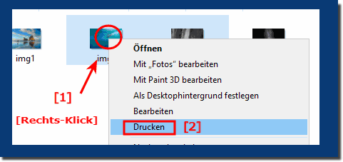 Bilder im MS-Datei-Explorer drucken?