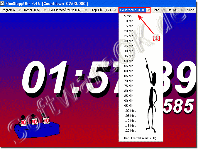 Als Countdown fr Pausen bei Vortrgen, bzw. Besprechungen!