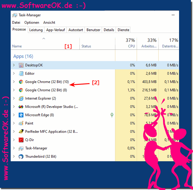 64 Bit Programme im Ordner Programme(x86) gespeichert!