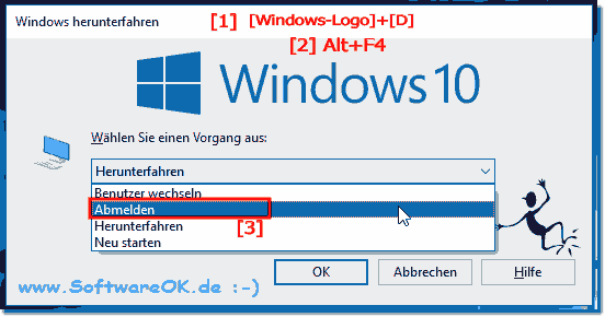 Die Windows Tastenkombination fürs Abmelden  schnell und direkt!