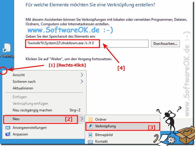 Die Windows Tastenkombination frs Herunterfahren Definieren!