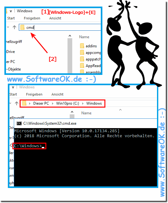 Die cmd.exe ber die Adressleiste vom Explorer Starten!