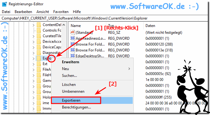 Sichern und Wiederherstellen Registrierung-Eintrge!