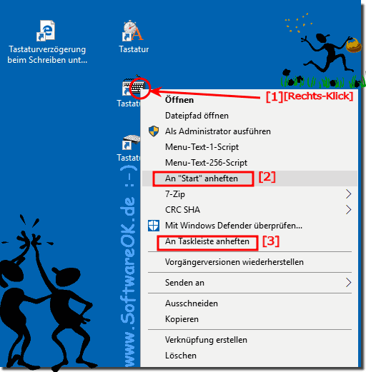 Tastatur-Einstellungen im Windows Startmen!